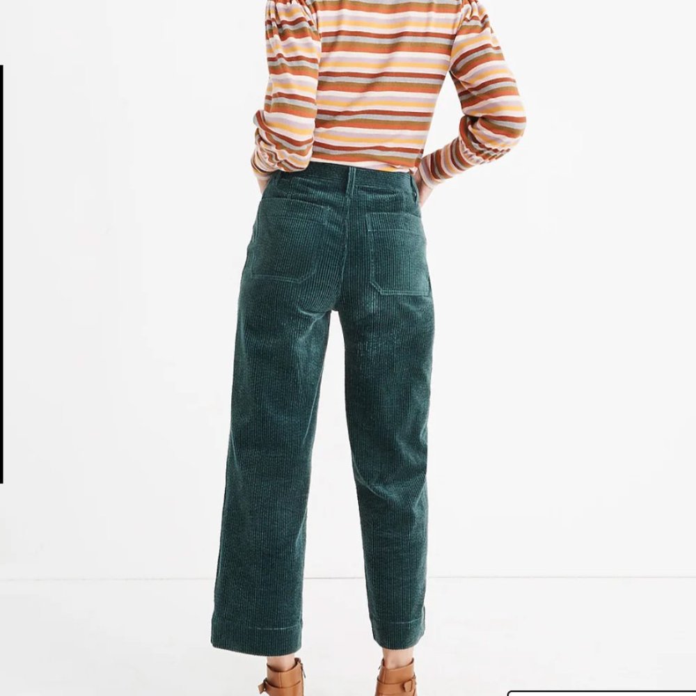 Slim Emmett Wide-Leg Crop Pants: Corduroy Edition